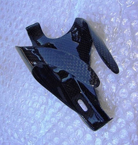Fahrrad Flaschenhalter Carbon 3K Finish Trinkflaschenhalter Rennrad MTB Vollcarbon Bottle Cage 74mm Leichtbau Schwarz Matt Glanz 29 g (Glossy)