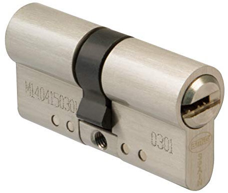 Amig - Security Cylinder - Lock for Doors - Double Clutch Cylinder -Long cam - Includes 3 Keys - Matte Silver - Measurements: 62 (31-31 mm)
