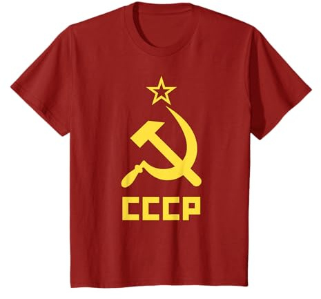 Camiseta de manga corta con diseño de martillo y hoz de la URSS CCCP Camiseta