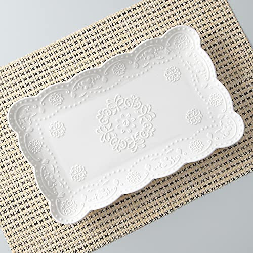 TANYTAO-SHOP Assiettes de Service pour Brunch Candy Dish Cake Cake Cake Platche Dîner Plaque Cuisine Accessoires Plaques de dîner pour Dîner et Les Desserts (Color : 12 inch Rectangular Plate)
