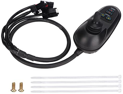 Rollstuhl-Joystick-Controller, DC 24 V Universal-Elektro-Rollstuhl-Joystick-Controller IPX5 Wasserdichtes Zubehör für Rollstühle mit Freier Rotation Hohe Empfindlichkeit