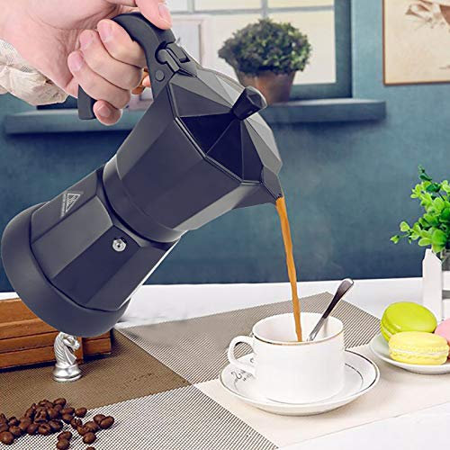 Machine à expresso électrique italienne, 6 tasses 300 ml, cafetière à moka en aluminium avec base