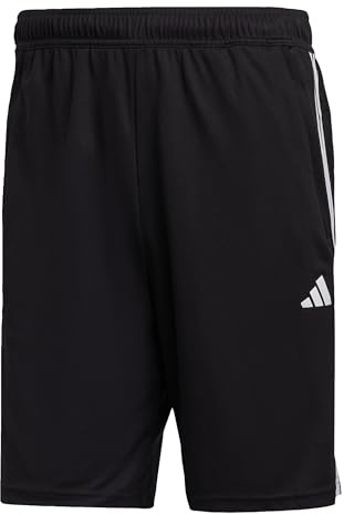 adidas Men's Train Essentials Piqué 3-Stripes Training Shorts, Black/White, XXL
