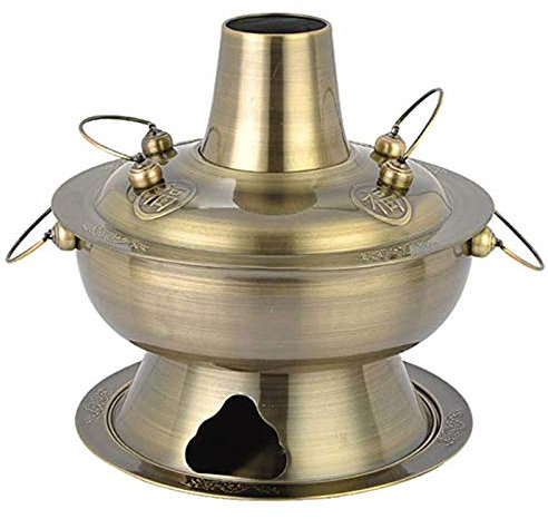 Pentola Calda Vintage Steamboat Rame Cinese Fornello A Carbone Vecchio Grande Cuoco Tradizionale Cucinare for Regali Insoliti Pentola Calda in Rame A Carbone ? Caldaie A Secco All'aperto (Color : col