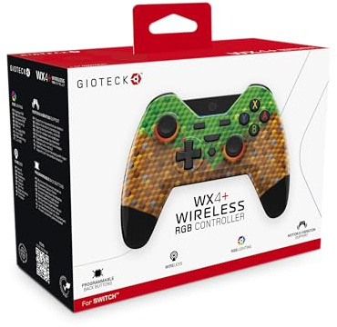 Bluetooth trådlös fjärrkontroll med LED-belysning med kubdesign WX-4 för Nintendo Switch