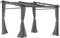 Outsunny Terrassendach Pergola ca. 3x3m Terrassendachung Garten Pavillon Aluminium, Wandmontage, Gartenpavillon mit Verstellbares Dach, UV Schutz, Sonnenschutz für Terrasse und Garten, Dunkelgrau