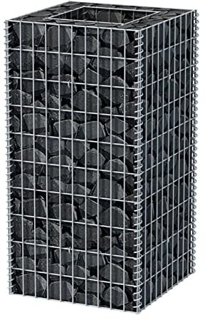 Rantry Gabionen-Hochbeet Stahl 50×50×100 cm Rasen, Garten Model142557