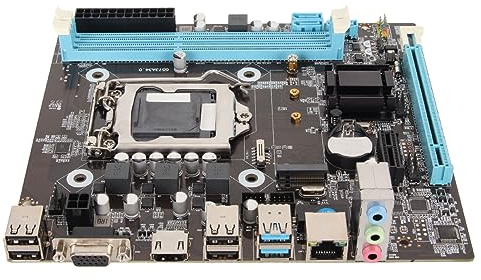 Vikye Carte Mère PC Micro ATX, Carte Mère de Jeu H81, DDR3 Double Canal, Emplacement PCIe M.2 NVMe NGFF6 GB/s, LGA 1150, pour4ème Génération