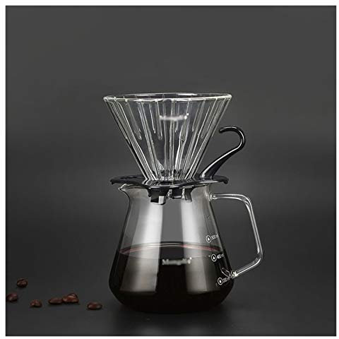 WAOCEO cafetera Juego de máquina de café con Filtro y máquina de café Manual, Filtro de Vidrio Tipo Goteo for el hogar, Taza for cafetera para el hogar, la Cocina