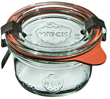 Weck Mini-Glas 35 ml 12 Stück | Glas mit Deckel, Dichtung und 2 Verschlüssen | Zur Konservierung, Säften, luftdichter Aufbewahrung von trockenen Zutaten
