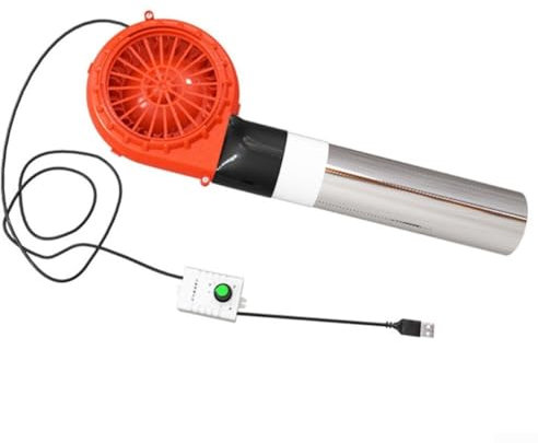 Tragbarer Grill-Gebläse, USB-betrieben, einstellbare Geschwindigkeit, schnelles und gleichmäßiges Kochen (3#)