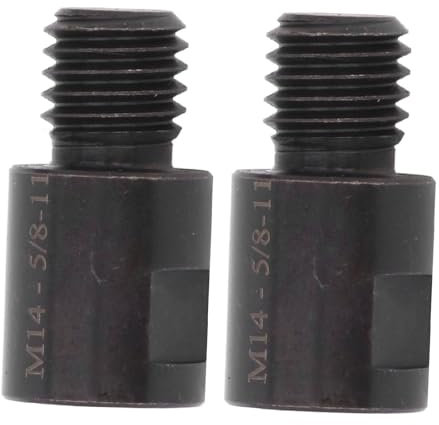 2Pcs Angle Grinder Adapter Kit Attachment Converter Interface Connector Adapter, CVR Steel Angle Grinder Adapter for Drill Bit Stone Hole Saw Wood Carving Disc with Wool (M14