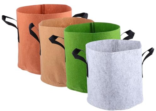 ANDRESLAD 4 Pezzi 3 Sacchetti colorati per piantare secchi netto articoli per il giardinaggio vegetale grow bag vasi per piante custodia per piante sacchetto per piantare tessuto non tessuto