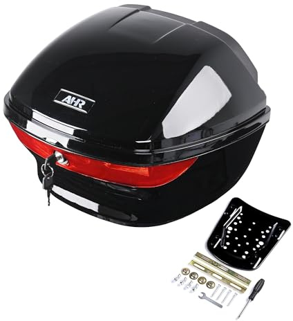 Yescom AHR 33L Motorcycle Top Case Universal Tour Tail Box Scooter Trunk Storage with Lock