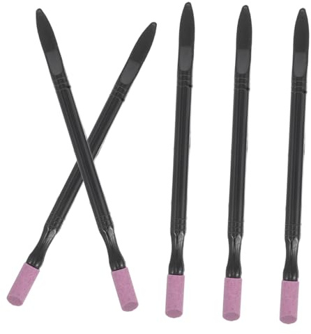 FOMIYES 5 Stück Nagelpolierwerkzeug Doppelkopf Polierstift Kutikula Puffer Nagelkunstwerkzeug für Maniküre und Pediküre Nagelpflege Zuhause und Profi