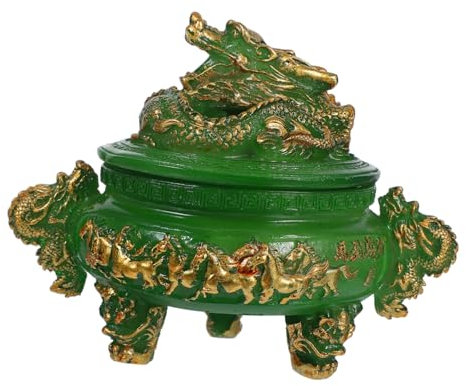 TOPPERFUN Mini Incense Burner Lid Decorative Three-legged Aromatherapy Censer for Meditation Elegant Feng Shui Holder for Relaxation and Home Decor