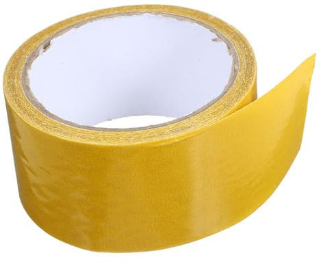 Amosfun Cinta Adhesiva De Doble Cara Extrafuerte Alta Resistencia Para Alfombras Suelos De Vinilo y Tapicería Colores Amarillo y Transparente Sin Costuras