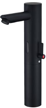 Automatischer, berührungsloser Waschbeckenarmatur, Sensor, bewegungsaktiviert, No-Touch-Messing-Wasserhahn mit einstellbarem Temperaturkontrollgriff für Zuhause, Waschtisch, Gewerbe und Büro (hoch