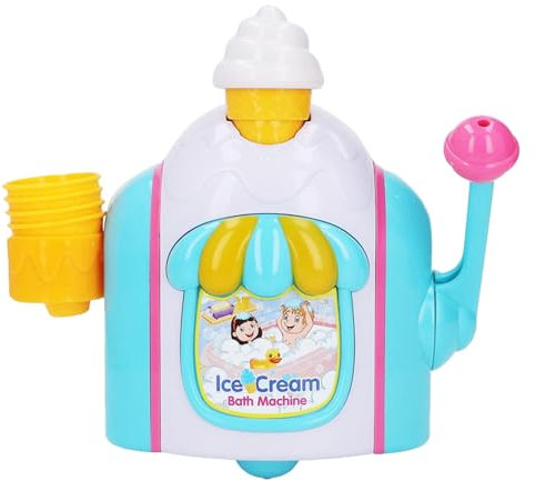 Badewannenspielzeug - Badespielzeug | Bubble Maker | Seifenblasenmaschine | Schaumeismaschine | Eiscreme-Sprudelmaschine | Eiscreme Kinder Schaum | Lustiges Eiscreme-seifenblasen-Spielzeug