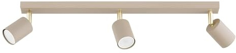 KAR LIGHTING Spotbalken 3-flammig Beige – schwenkbarer Deckenstrahler, Deckenlampe & LED Deckenleuchte aus Metall – GU10 Strahler für Küche, Wohnzimmer, Flur – modern & LED geeignet