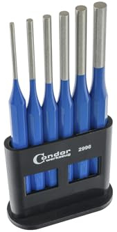 Condor Werkzeug 2996 | Splintentreiber-Satz | 6-tlg. | 150 mm | Chrom-Vanadium-Stahl | Austreiber | Durchtreiber Set | Durchschläger | Profi Werkzeug für Werkstatt und Heimwerker