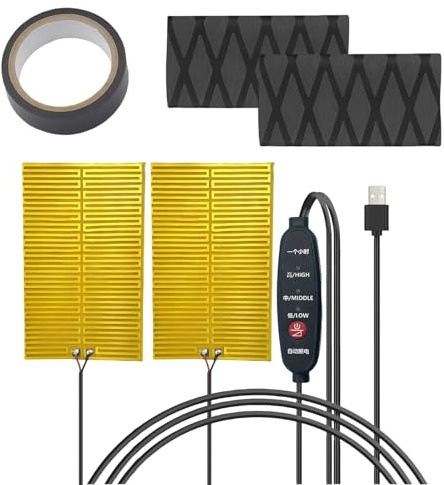 Mihauuke Empuñaduras Para Manillar De Motocicleta | Funda Térmica Antideslizante Para Manillar De Motocicleta | Funda Calefactable Eléctrica Para Invierno Moto Scooter Bicicleta Montaña ATV Conducción