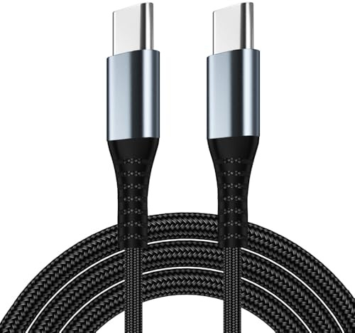 Sooiiyu Cable USB C 1M, 60W PD Cable USB C a USB C Carga Rápida | Cable Tipo C Trenzado Nylon de Datos Cargador, Compatible con iPhone 17/16/15 Pro Max, iPad, MacBook, Samsung Galaxy