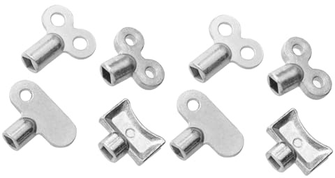 DECOMELODY 8pcs Radiator Bleed Keys Heater Bleed Valve Wrench Plumbing Key for Radiator Venting and Air Bleeding Tool Set
