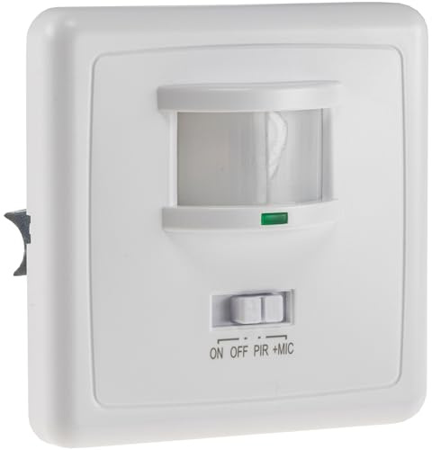 ChiliTec Rörelsedetektor 160° med dold akustiksensor vit