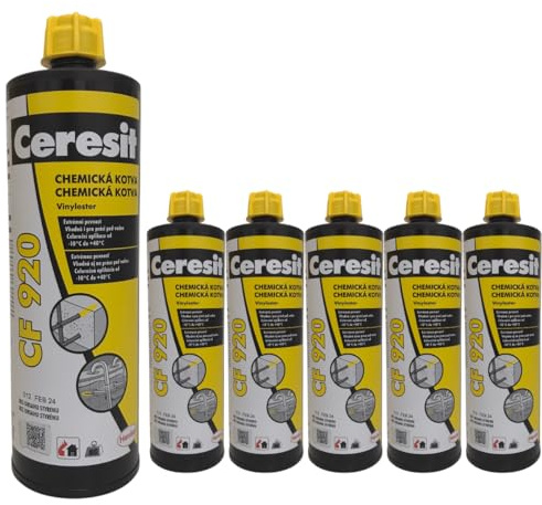 Mortier en résine réactive, ancre chimique, colle bi-composant Ceresit CF 920 (6 x 420 ml)