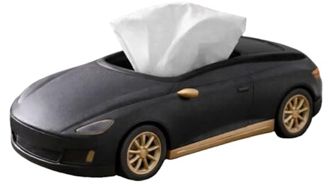 Moderno Soporte para pañuelos, servilletero Decorativo, contenedor de servilletas de 9.45 Pulgadas con Forma de Coche, Organizador de PVC Resistente para el hogar, de pañuelos faciales con Estilo