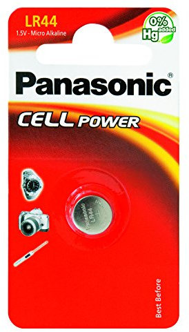 Panasonic LR44 Pila a Bottone V13GA, A76, 82, LR1154, 357 A