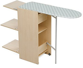 Foppapedretti Stir8 Mobile stiro con piano a scomparsa, Chiudibile e compatto, Naturale, 39 x 136 x 87 cm