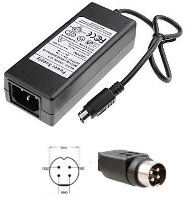TOP CHARGEUR ® Adattatore Caricatore Caricabatteria Alimentatore 12V 5V 2A 4 PIN per Disco Rigido Hard Disk LACIE D2 HD 120 GB