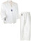 Ju-Sports Taekwondo Anzug Bonsai Weiß 110 I Dobok Taekwondo speziell für Kinder I Taekwondo Kimono inkl. weißem Gürtel I Hose mit Kickzwickel I 100% Baumwolle