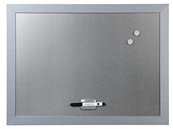 Bi-Office Blokko Tableau blanc magnétique avec surface argentée 600 x 450 mm