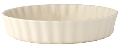 Emile Henry EH026028 Plat à Tarte Céramique Beige Argile 28 x 28 x 5,5 cm