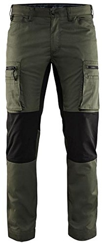 BLÅKLÄDER 'blaklaeder Service di pantaloni alla zuava ''Stretch taglia C44, 1 pezzi, verde militare/nero, 145918454699 C44