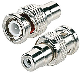 121AV BNC Male Plug to RCA Phono Female Socket Adaptor Connector for CCTV Camera