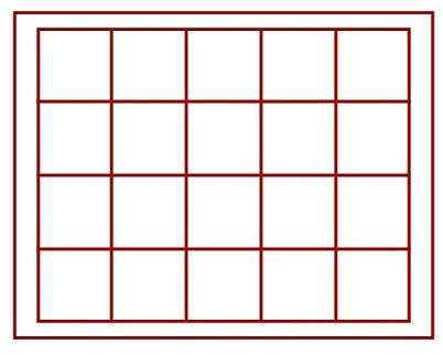 Lindner 2367-2120E Münzkassette NERA M Plus mit hellroter Münzeinlage mit 20 quadratischen Fächern für Münzen/Münzkapseln bis Ø 47 mm