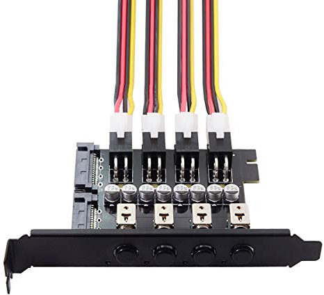 Xiwai Système intelligent de contrôle de disque dur 4 voies, Système de gestion de contrôle intelligent HDD SSD, Interrupteur d'alimentation avec support PCI
