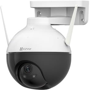 EZVIZ Security Camera Outdoor PTZ CCTV WiFi 1080P, Pan/Tilt/Zoom with APP, AI-Powered Person Detection, 30M Night Vision, Waterproof, H.265, Micro SD Card Slot, Work with Alexa(C8C Lite)