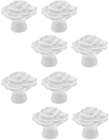 BESPORTBLE 8stücke Türknauf Weiß Schrankknopf Aus Keramik Für Küche Schrank Möbel Türgriff Mit Blumenmuster Retro-design