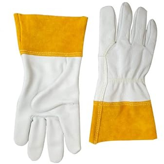 Scheppach Schutzhandschuhe Arbeitsschutzhandschuhe Schweißhandschuhe | Rindleder | EN388 | 1 Paar
