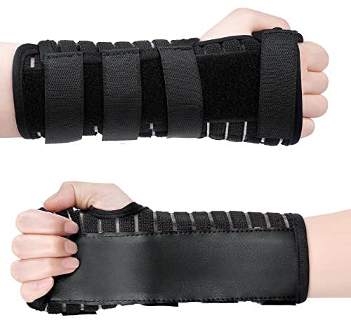 AOOWU Wrist Support Splint Brace, Adjustable Carpal Tunnel Wrist Support Brace with Metal Splint, Breathable Wrist Support per Relieves Pain from Carpal Tunnel, Sprains, and Tendonitis (L, Right)