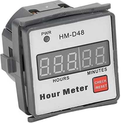Compteur Horaire Numérique, 0-999.99h Compteur Horaire De Travail Haute Précision Minuterie à Affichage Numérique Compteur Horaire AC 220V pour équipement Moteur