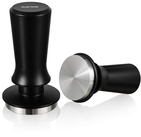 MATOW 58.5mm Espresso Hand Tamper, Dual Calibrated Spring Loaded Coffee Tamper with Stainless Steel Flat Base, Pro-barista 30lbs Espresso Tamper with Anodized Aluminum Handle Fits 58mm Portafilter