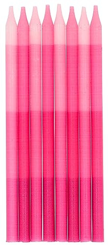 Folat 24188 Kuchen Kerzes Shades of Pink - 10 cm - 24 Stück Geburtstagskerzen für Geburtstag, Geburtstagsdeko, für Kinder Partys, Hochzeiten, Firmenfeiern, Jubiläen