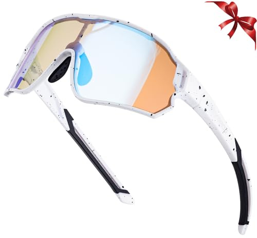 ROCKBROS Photochromic Sports Kids Sunglasses For Boys Girls Children Youth MTB Biking Sunglasses for Kids Ages 8 to 14,Yellow