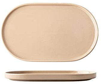 TERPCO schöne Speiseteller, Speiseteller, 26,9 cm, Keramik-Speiseteller, für Zuhause, ovaler Porzellan-Fischteller, Restaurant, großer Fischteller, mi